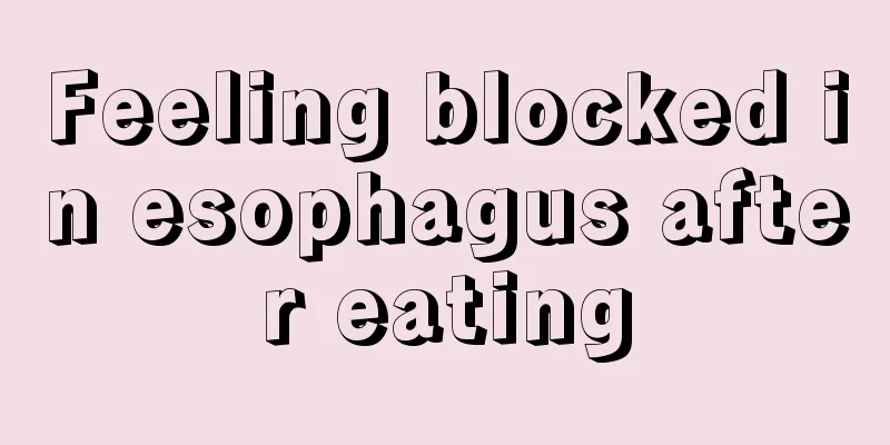 Feeling blocked in esophagus after eating