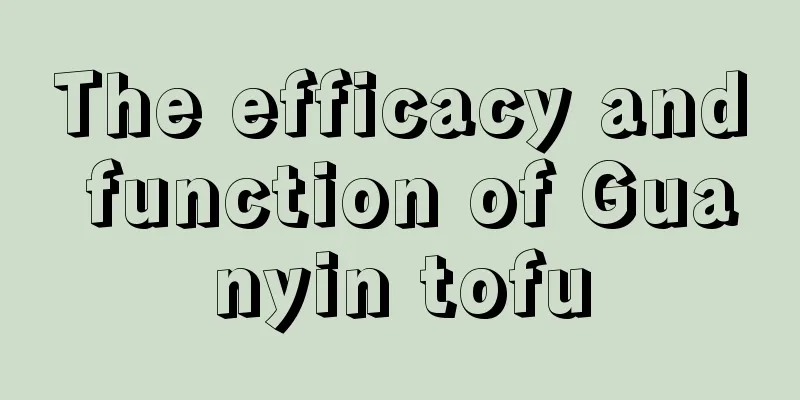 The efficacy and function of Guanyin tofu