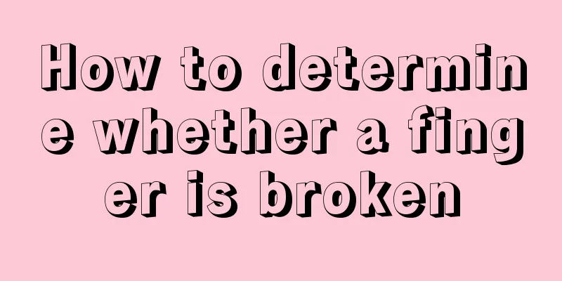 How to determine whether a finger is broken
