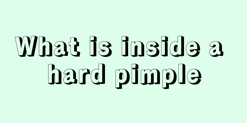 What is inside a hard pimple