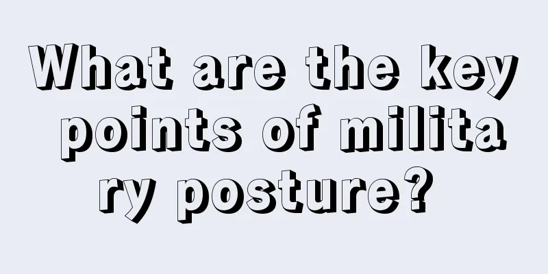 What are the key points of military posture? 