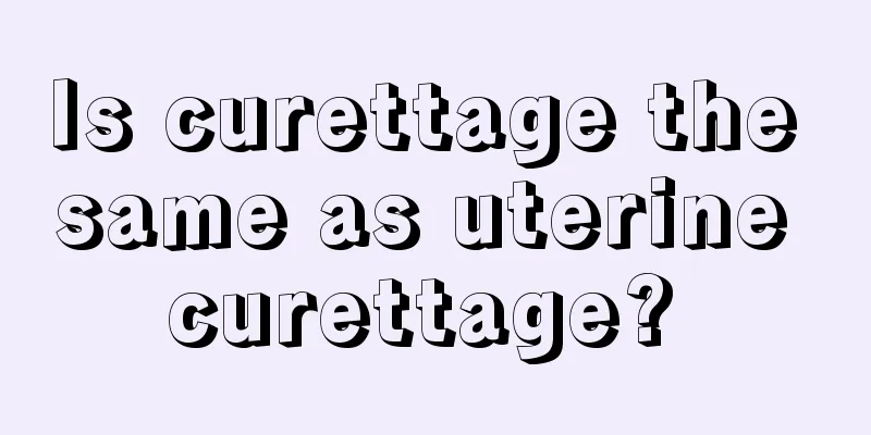 Is curettage the same as uterine curettage? 