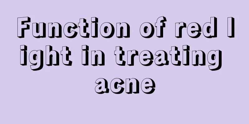 Function of red light in treating acne