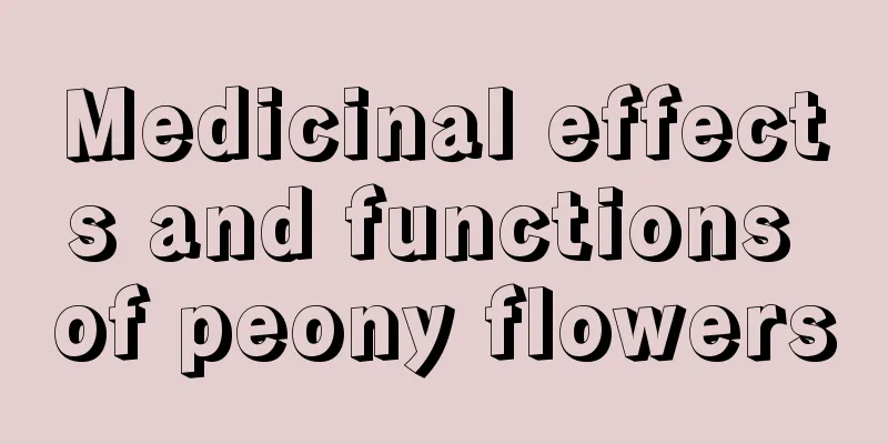Medicinal effects and functions of peony flowers