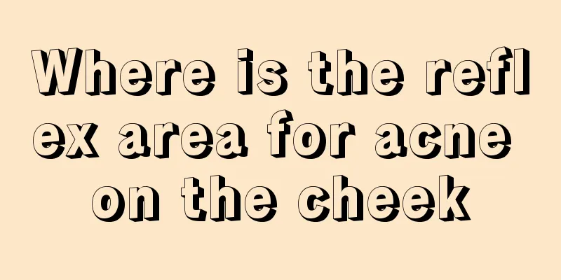 Where is the reflex area for acne on the cheek