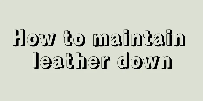 How to maintain leather down