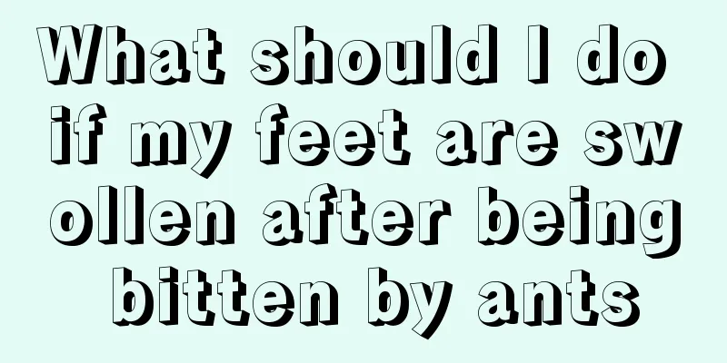 What should I do if my feet are swollen after being bitten by ants