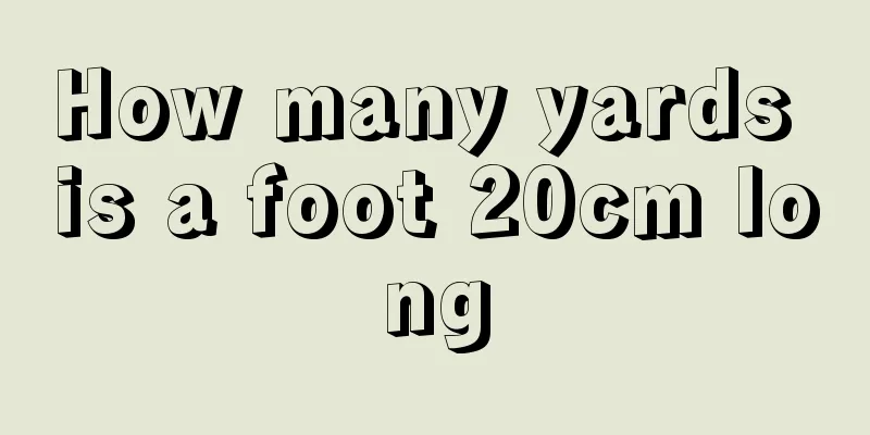 How many yards is a foot 20cm long