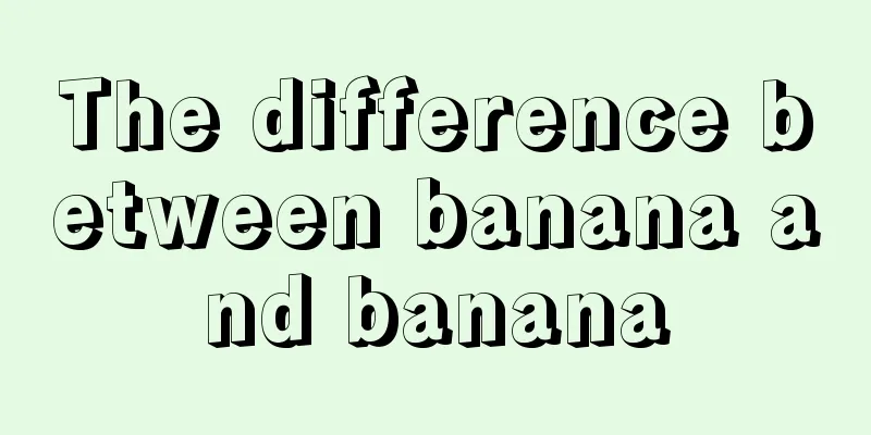 The difference between banana and banana