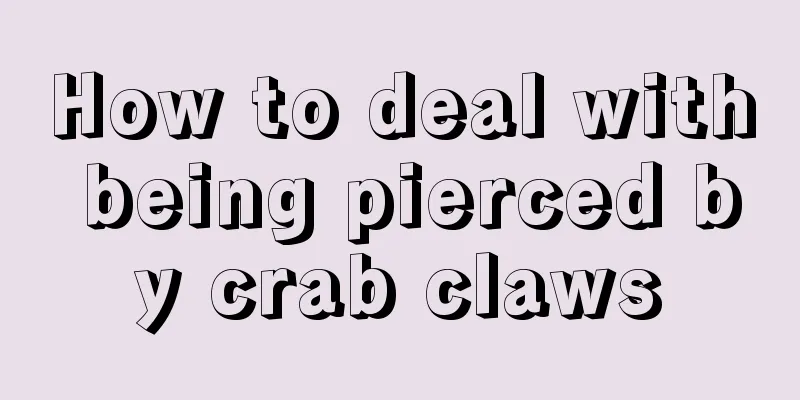 How to deal with being pierced by crab claws