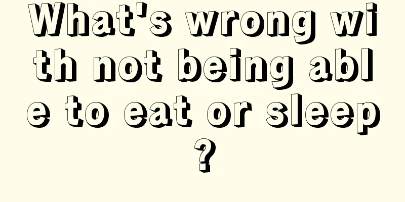 What's wrong with not being able to eat or sleep?