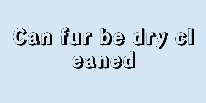 Can fur be dry cleaned