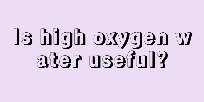 Is high oxygen water useful?