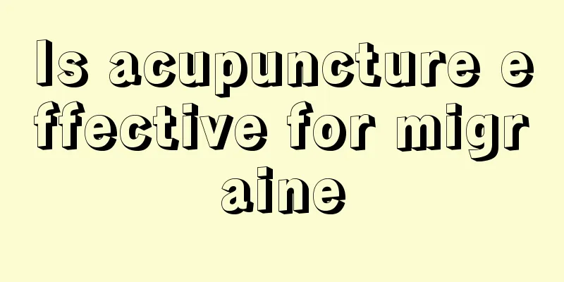 Is acupuncture effective for migraine