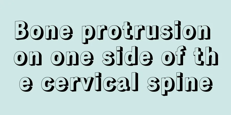 Bone protrusion on one side of the cervical spine
