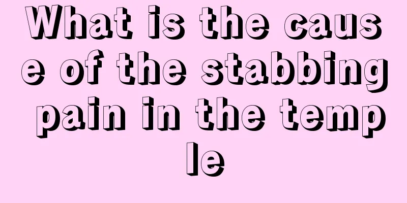 What is the cause of the stabbing pain in the temple