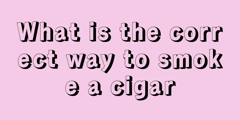 What is the correct way to smoke a cigar