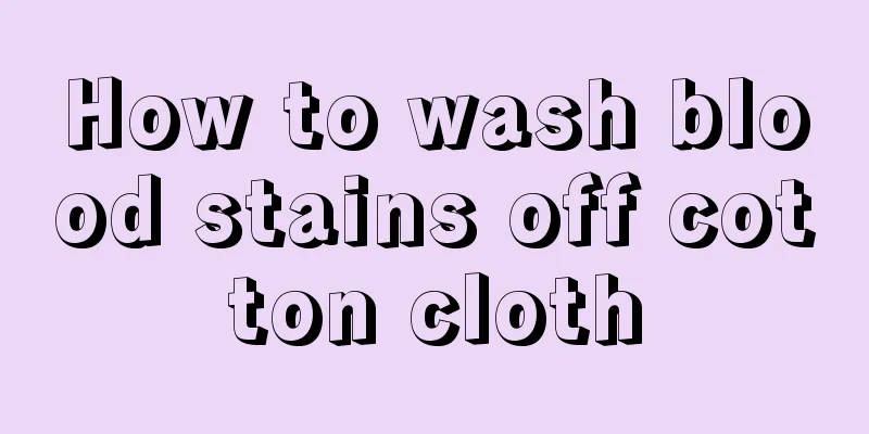 How to wash blood stains off cotton cloth