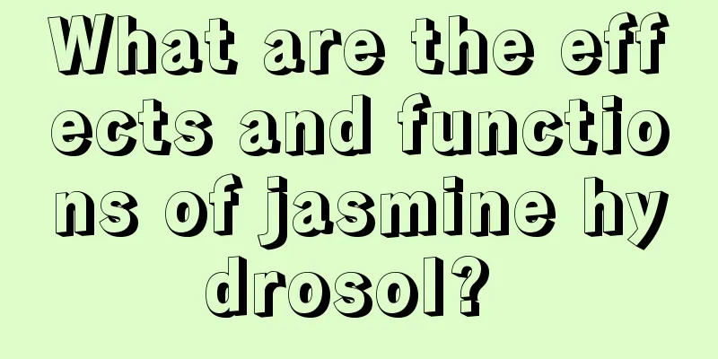 What are the effects and functions of jasmine hydrosol? 