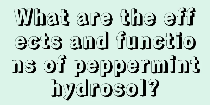 What are the effects and functions of peppermint hydrosol? 