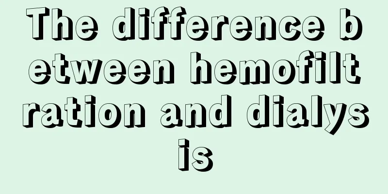The difference between hemofiltration and dialysis