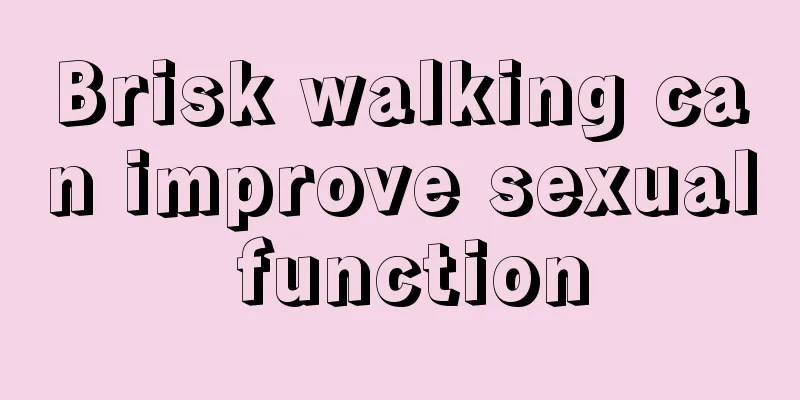 Brisk walking can improve sexual function