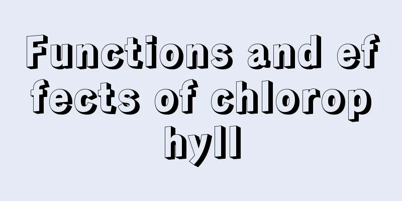 Functions and effects of chlorophyll