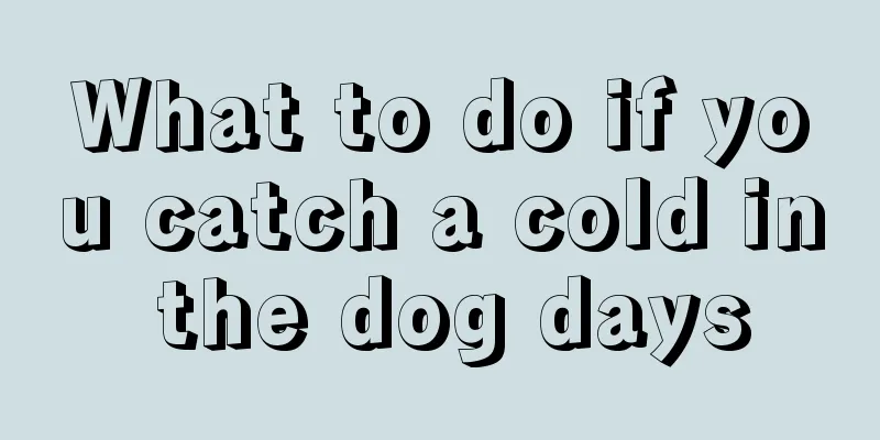 What to do if you catch a cold in the dog days