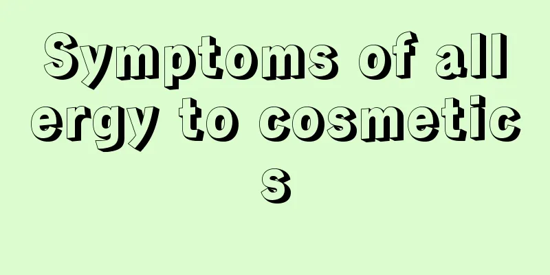 Symptoms of allergy to cosmetics