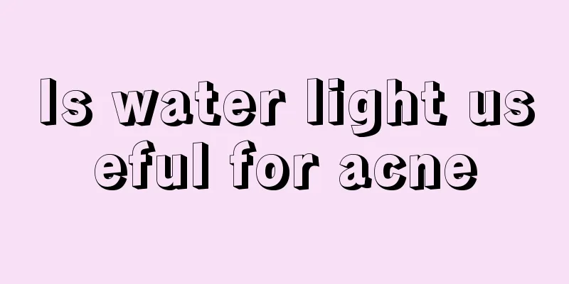 Is water light useful for acne