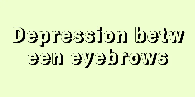 Depression between eyebrows
