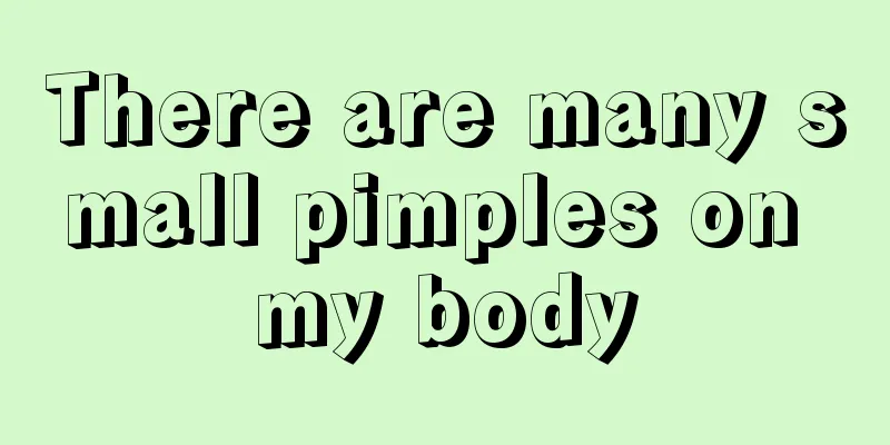 There are many small pimples on my body