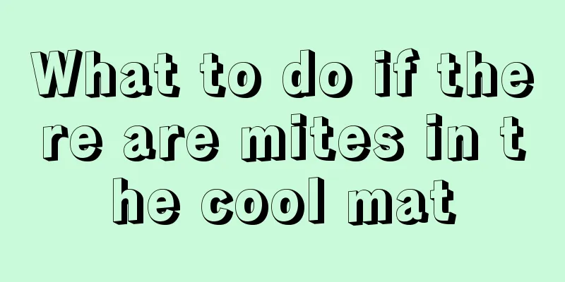 What to do if there are mites in the cool mat