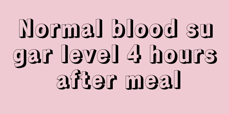 Normal blood sugar level 4 hours after meal