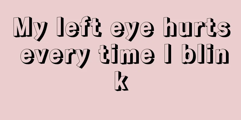 My left eye hurts every time I blink