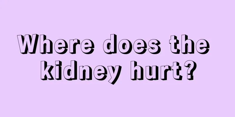 Where does the kidney hurt?