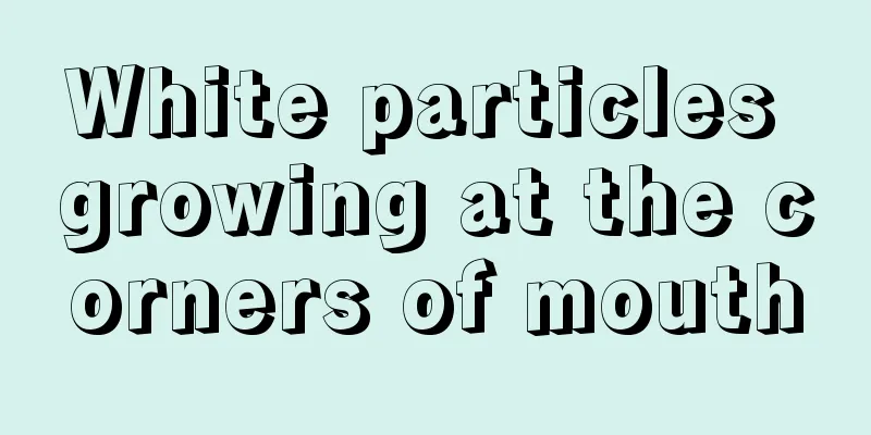 White particles growing at the corners of mouth