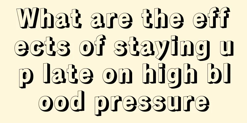 What are the effects of staying up late on high blood pressure