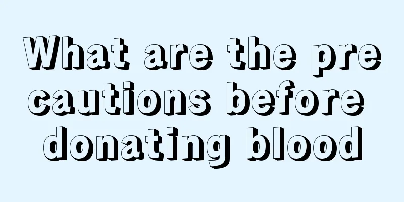 What are the precautions before donating blood