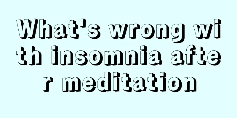 What's wrong with insomnia after meditation