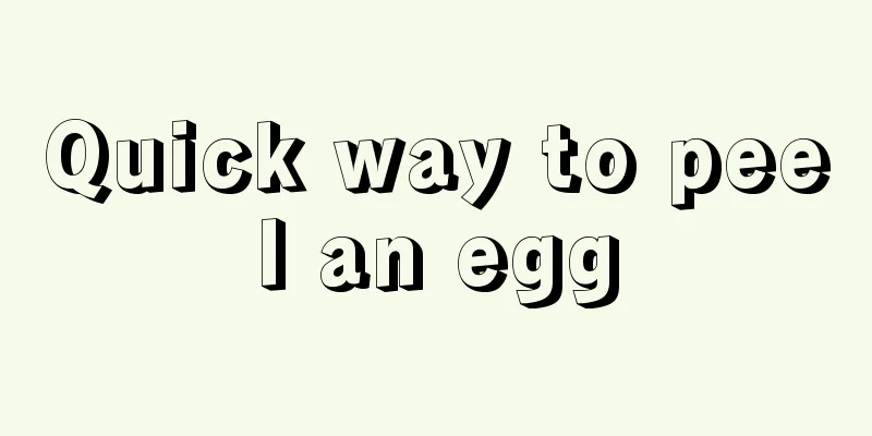 Quick way to peel an egg