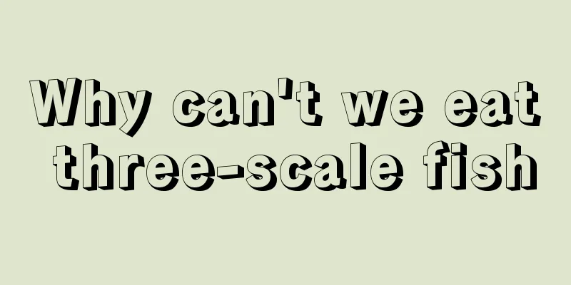 Why can't we eat three-scale fish