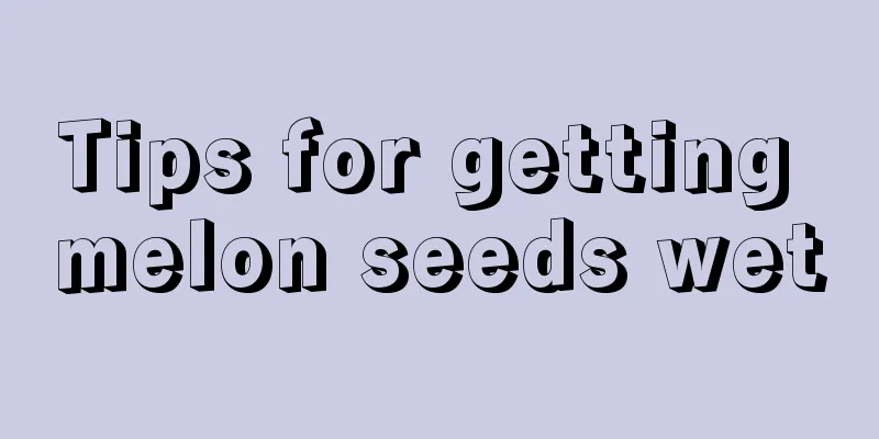 Tips for getting melon seeds wet
