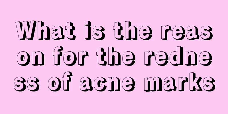 What is the reason for the redness of acne marks