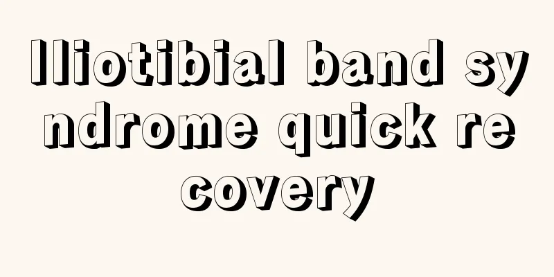 Iliotibial band syndrome quick recovery