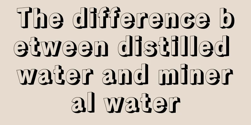 The difference between distilled water and mineral water