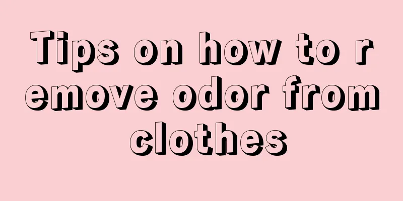 Tips on how to remove odor from clothes