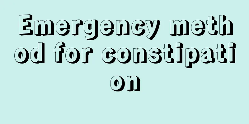 Emergency method for constipation