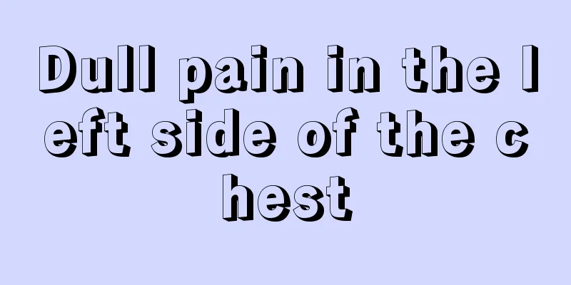 Dull pain in the left side of the chest