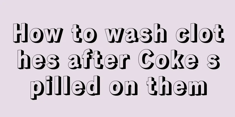 How to wash clothes after Coke spilled on them